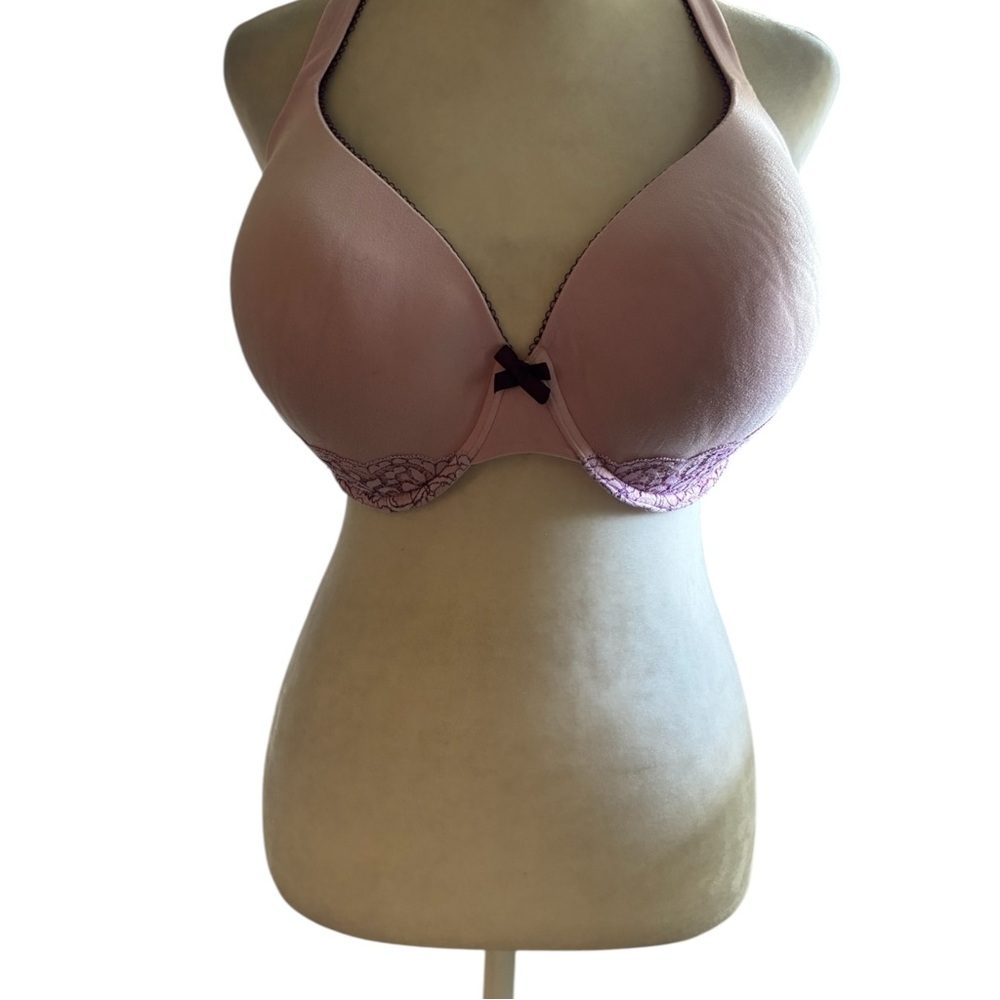 Victoria's Secret Pink Bra with Lace Detail. Light padding. Size 38DDD